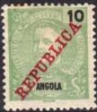 King Carlos I overprinted "REPUBLICA"