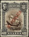D. Manuel II & Flagship Sao Gabriel-Overprint London