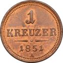 1 Kreuzer (1/120 Thaler - A, B, C, E, G)