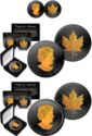 5 Dollars (Maple Leaf - Silver with Black Ruthenium and Gold Plating)