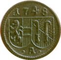 1 Pfenning (Archbishop Andreas Jakob von Dietrichstein)