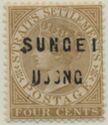 Straits Settlements overprinted SUNGEI UJONG