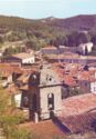 Anduze : The roofs of the town, backside, the Castle of Tornac