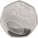 50 Pence (Stephen Hawking's Memorial. Silver)
