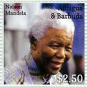 Nelson Mandela wearing Light Blue Shirt with White Pattern