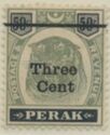 Tiger (Panthera tigris) Surcharged Three Cent