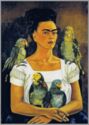 Frida Kahlo - Selbstporträt: Ich und meine Papageien (me and my parrots) 1941