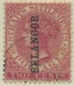 Straits Settlements overprinted SELANGOR vertically