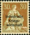 Helvetia with Sword (IK-W Overprint)