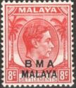 Overprinted "B.M.A. Malaya"