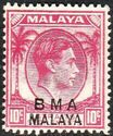 Overprinted "B.M.A. Malaya"