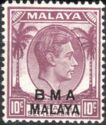Overprinted "B.M.A. Malaya"