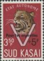 Leopard (Panthera pardus) - Overprinted and surcharged