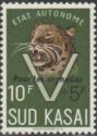 Leopard (Panthera pardus) - Overprinted and surcharged