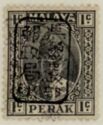 Sultan Iskandar of 1935-1941 Handstamped with Chop