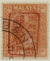 Sultan Iskandar of 1935-1941 Handstamped with Chop