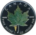 5 Dollars (Maple leaf green caduceus)