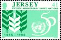 Symbolic Wheat and United Nations Anniversary Emblem