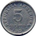 5 Centavos (Reeded)