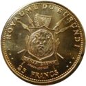 25 Francs (50th Reign anniversary king Mwambutsa IV)