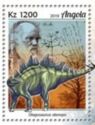 Charles Darwin and Stegosaurus stenops