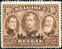 Overprint "Malmédy" on the first three Kings - Perf. 15