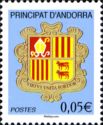 Coat of arms of Andorra,Inscript“Postes“