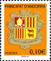 Coat of arms of Andorra,Inscript“Postes“