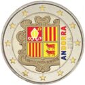 2 Euro (Coat of arms of Andorra. Coloured 3)