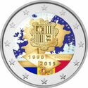 2 Euro (25th anniversary agreement European Union. Coloured)