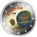 2 Euro (50th Anniversary of launched satellite ESRO - 2B. Coloured)