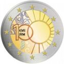 2 Euro (100 years Meteorological Institute. Coloured)