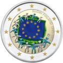 2 Euro (30th Anniversary of the Flag of Europe. Coloured 1)
