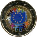 2 Euro (30th Anniversary of the Flag of Europe. Coloured 3)