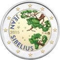 2 Euro (150th Anniversary of the Birth of Jean Sibelius. Coloured 1)