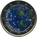 2 Euro (150th Anniversary of the Birth of Jean Sibelius. Coloured 3)