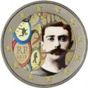 2 Euro (150th birthday educator Pierre de Coubertin. Coloured 2)