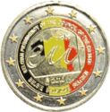 2 Euro (Belgian Presidency of the Council of EU. Coloured 3)
