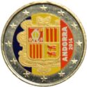 2 Euro (Coat of arms of Andorra. Coloured 5)