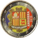2 Euro (Coat of arms of Andorra. Coloured 6)