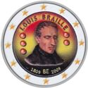 2 Euro (200th Birth anniv. of educator Louis Braille. Coloured 3)