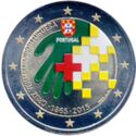 2 Euro (150th Anni. Of Portuguese Red Cross. Coloured 3)