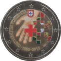 2 Euro (150th Anni. Of Portuguese Red Cross. Coloured 4)