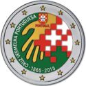 2 Euro (150th Anni. Of Portuguese Red Cross. Coloured 5)