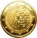 2 Euro (150th Anni. Of Portuguese Red Cross. Gilded)