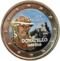 2 Euro (550th Anni. of the Death of Donatello. Coloured 2)