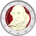 2 Euro (400th Anni. of Willian Shakespeare. Coloured 2)