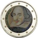 2 Euro (400th Anni. of Willian Shakespeare. Coloured 5)