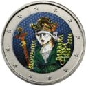 2 Euro (600th Anniversary Barbara Celje. Coloured 5)
