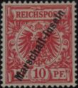 Overprint "Marschall-Inseln" on Reichpost Issue